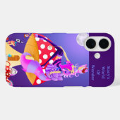 Cheshire Cat op Paddenstoel Case-Mate iPhone Case (Achterkant (horizontaal))