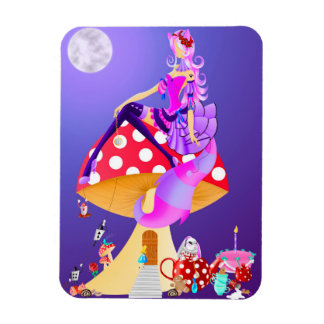 Cheshire Cat op Paddenstoel Magneet