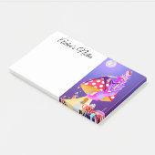 Cheshire Cat op paddenstoel Wonderland Post-it® Notes (Schuin)