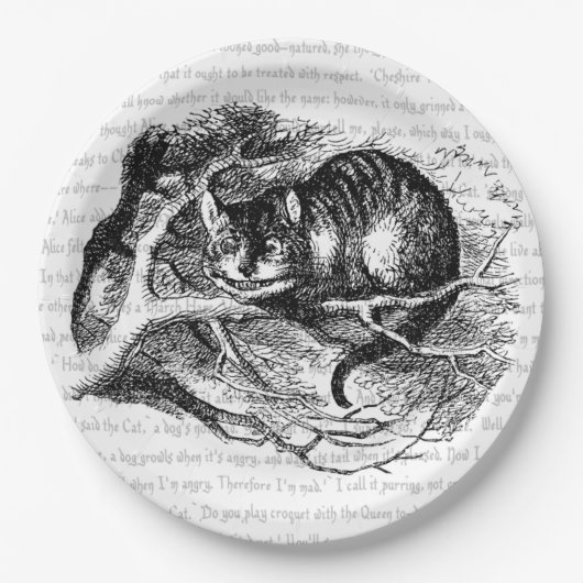 Cheshire Cat Papieren Bordje (Voorkant)