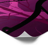 Cheshire Cat Poster - Roze (Hoek)