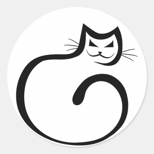 Cheshire Cat Ronde Sticker (Voorkant)