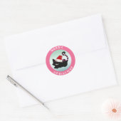 Cheshire Cat roze Kerst stickers (Envelop)
