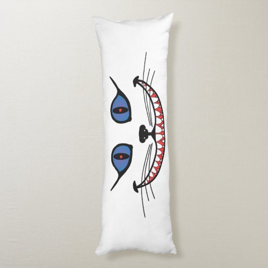 Cheshire Cat Smile Lichaamskussen (Achterkant (Verticaal))