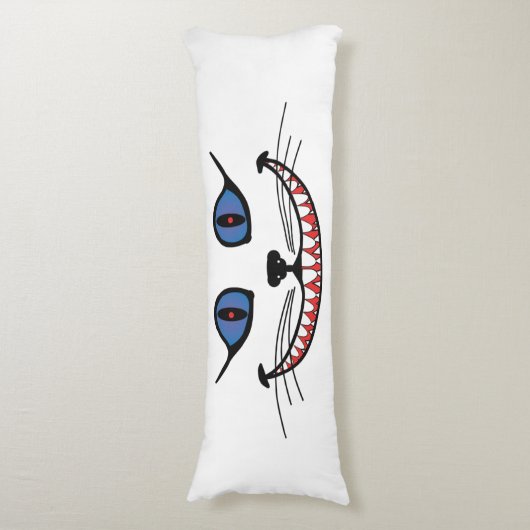 Cheshire Cat Smile Lichaamskussen (Voorkant Verticaal)
