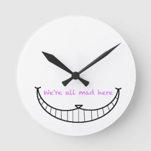 Cheshire Cat Smile Ronde Klok
