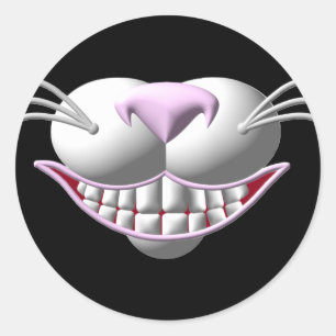 Cheshire Cat Smile Ronde Sticker
