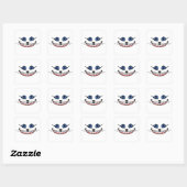 Cheshire Cat Smile Vierkante Sticker (Vel)