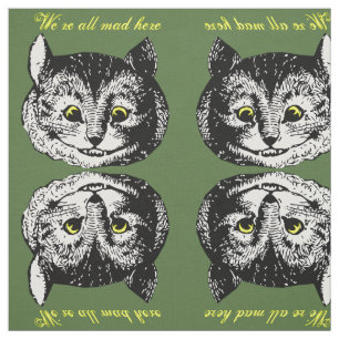 Cheshire Cat We zijn allemaal Mad Hier Pattern Fab Stof