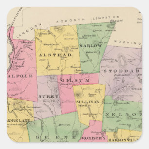 Cheshire County, NH Vierkante Sticker