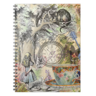 Cheshire Kat Alice Wonderland Klassieker Notitieboek