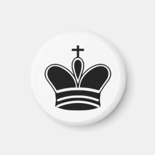 Chess 1-1/4-inch Fridge Magnet ~ King (zwart) Magneet