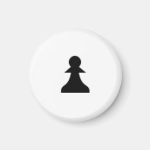 Chess 1-1/4-inch Fridge Magnet ~ Pawn (zwart) Magneet
