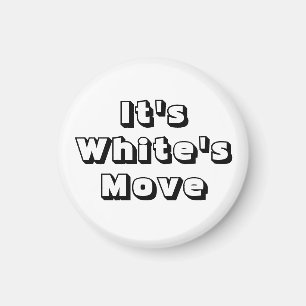 Chess 1-1/4-inch Fridge Magnet ~ White's Move Magneet