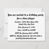 Chess A Competition between Two Minds (Birthday) Kaart (Achterkant)