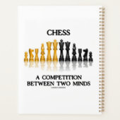 Chess A competition between two Minds Chess set Planner (Achterkant)