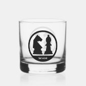 CHESS aangepast monogram Whisky Glas (Achterkant)