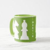 CHESS aangepaste mokken voor monogram en kleur (Voorkant links)
