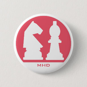 CHESS aangepaste monogram- en kleurknoppen Ronde Button 5,7 Cm