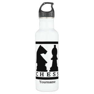 CHESS aangepaste monogram waterflessen Waterfles