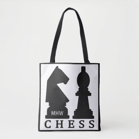 CHESS aangepaste monogram zakken Tote Bag (Voorkant)