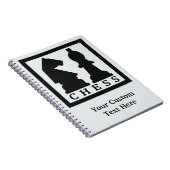 CHESS aangepaste tekst- en kleurenlaptop Notitieboek (Rechterzijde)