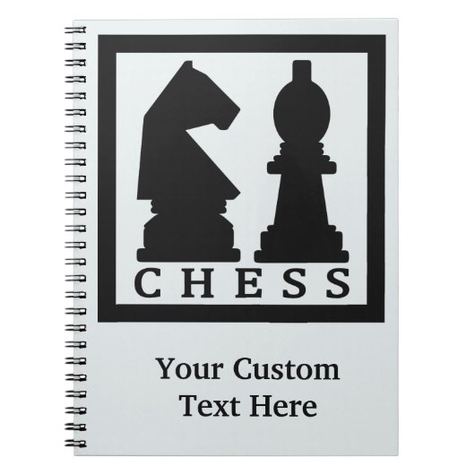 CHESS aangepaste tekst- en kleurenlaptop Notitieboek (Voorkant)