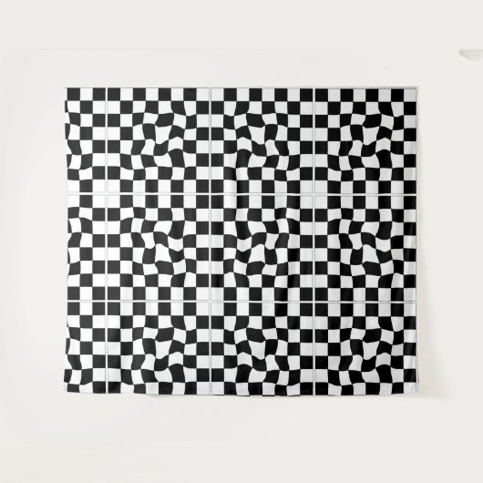 Chess abstract wandkleed (Voorkant (horizontaal))