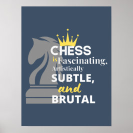 Chess - ambachtelijk subtiel poster