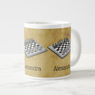 Chess and Chess Board  WBG Verstoord Extra Grote Beker