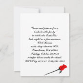 Chess and Rozen Gothic Wedding Kaart (Achterkant)