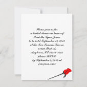 Chess and Rozen Gothic Wedding Kaart (Achterkant)