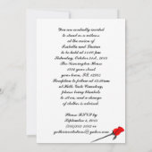 Chess and Rozen Gothic Wedding Kaart (Achterkant)