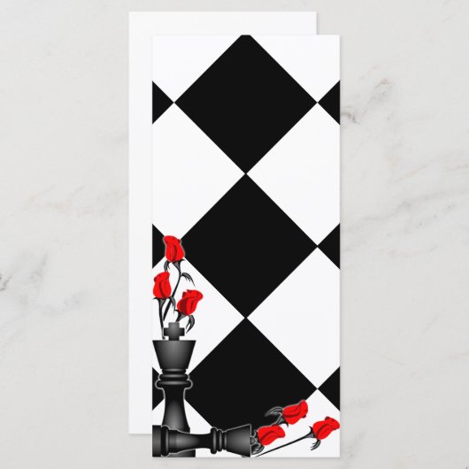 Chess and Rozen Gothic Wedding Menu (Voorkant / Achterkant)