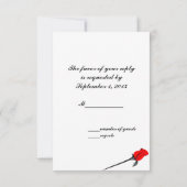 Chess and Rozen Gothic Wedding RSVP Kaartje (Achterkant)