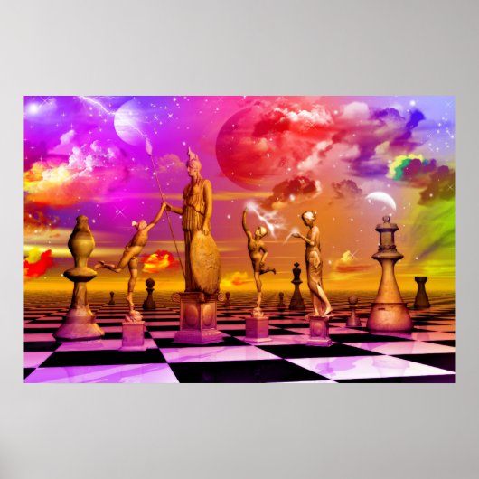 Chess art beste schaken poster (Voorkant)