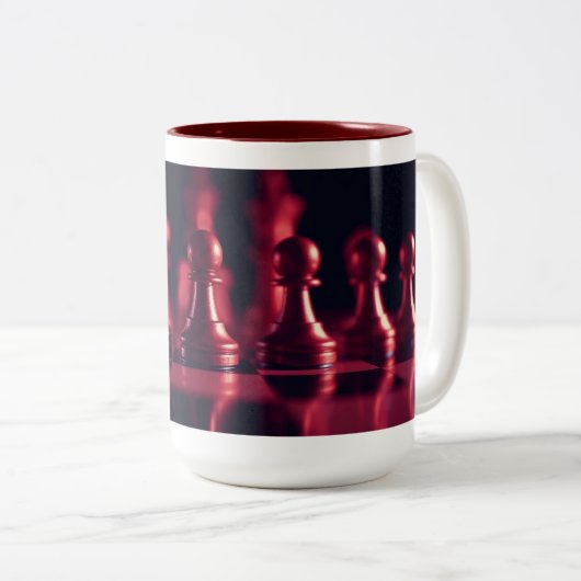 Chess Art Café Mug - Design du jeu d'échecs Imprim (Devant droit)