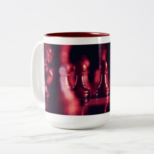 Chess Art Café Mug - Design du jeu d'échecs Imprim (Devant gauche)