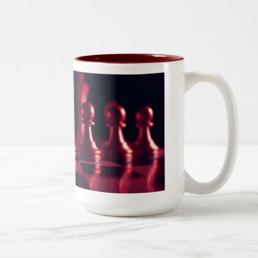 Chess Art Coffee Mok – Schaakbord Design Print" (Rechts)