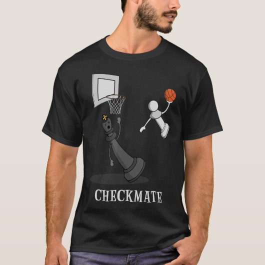 Chess Basketball Board King T-shirt (Voorkant)