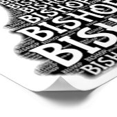 Chess Bishop Word Afbeelding Poster (Hoek)