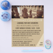 Chess Board, Chess Club Adverteren Flyer (Enkel)