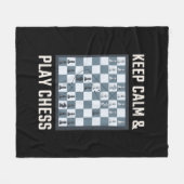 Chess Board Chess Player Fleece Deken (Voorkant (Horizontaal))