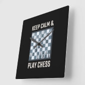 Chess Board Chess Player Vierkante Klok (Hoek)