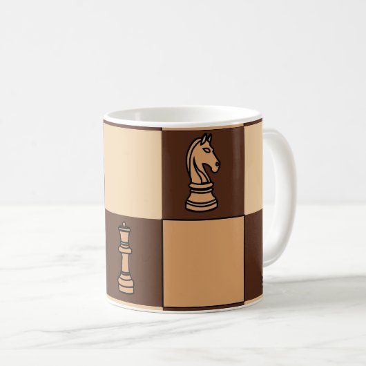 Chess Board Pieces Chess Player Koffiemok (Voorkant rechts)