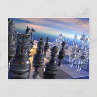 CHESS BOARD POST CARD BRIEFKAART