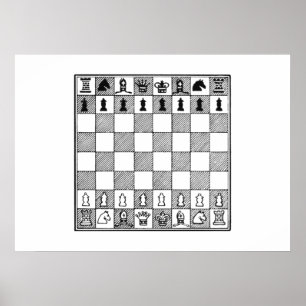 Chess Board Poster