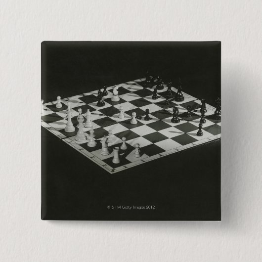 Chess Board Vierkante Button 5,1 Cm (Voorkant)