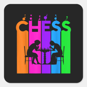 Chess Bubble Hobby en Sport Gift Idee Vierkante Sticker