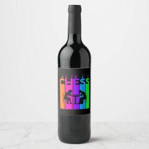 Chess Bubble Hobby en Sport Gift Idee Wijn Etiket